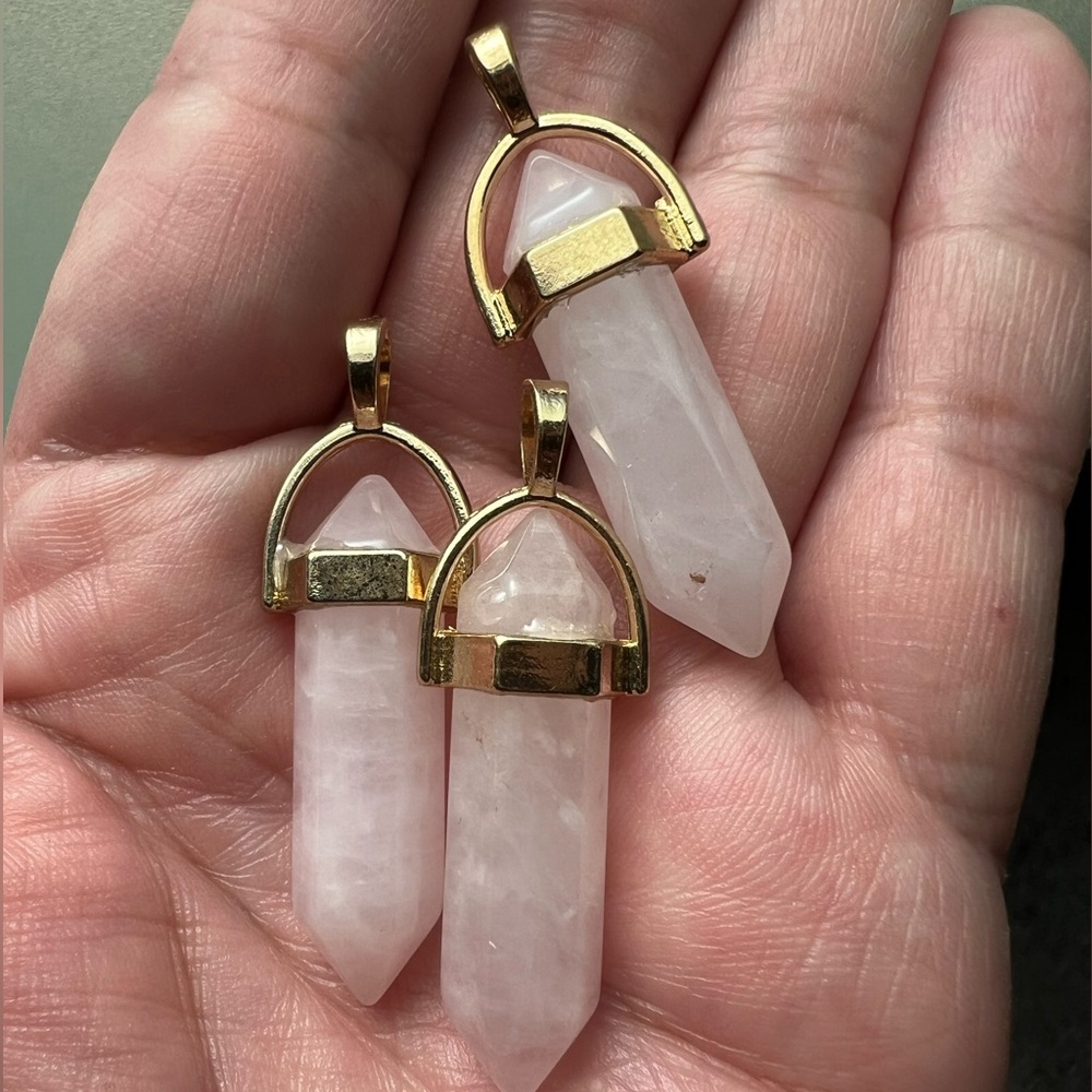 Rose Quartz Pendants - Picture 1 of 2